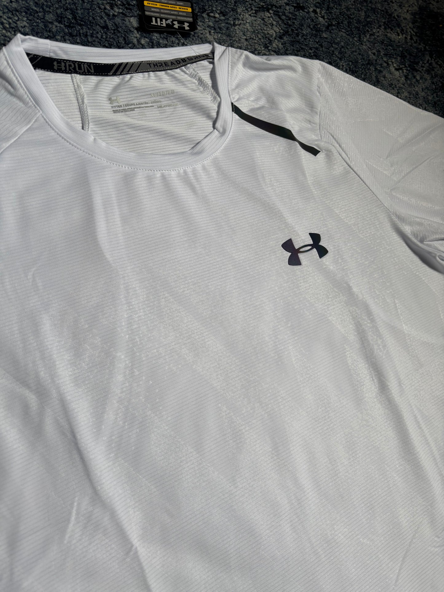Under Armour One Stripe White Sports T-Shirt