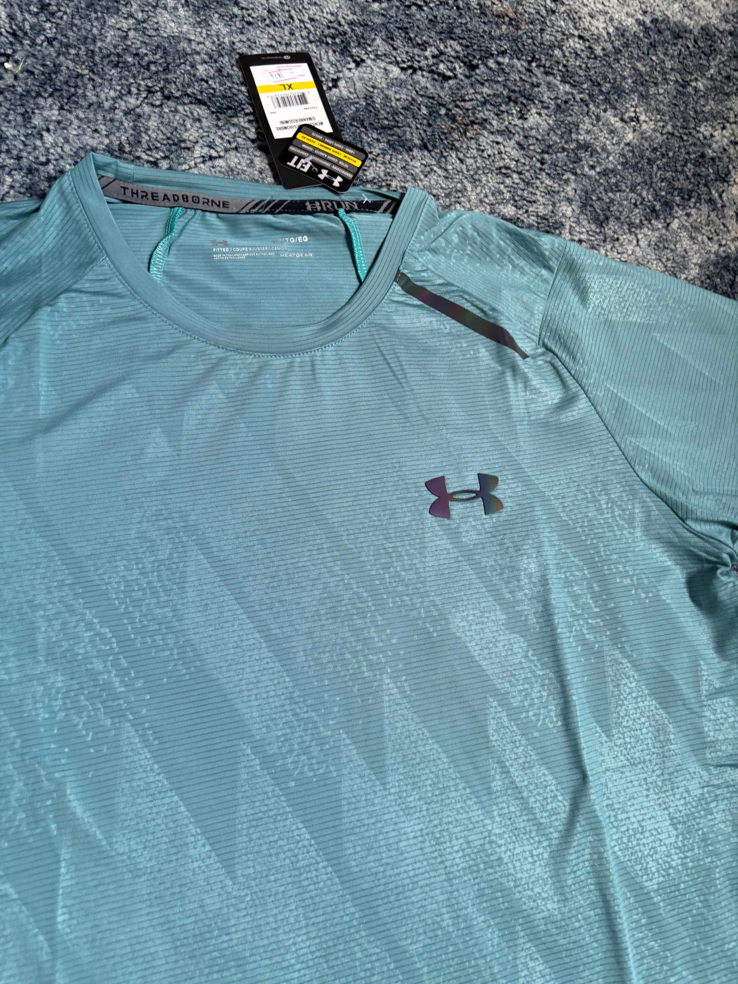 Under Armour One Stripe Dark Green Sports T-Shirt