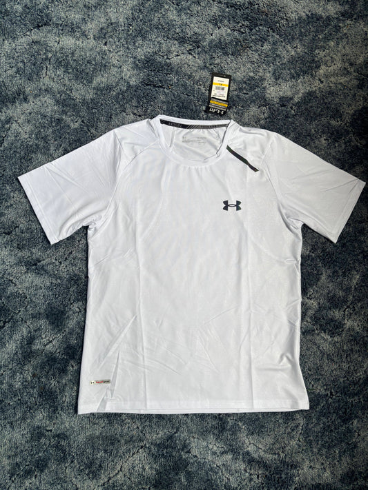 Under Armour One Stripe White Sports T-Shirt