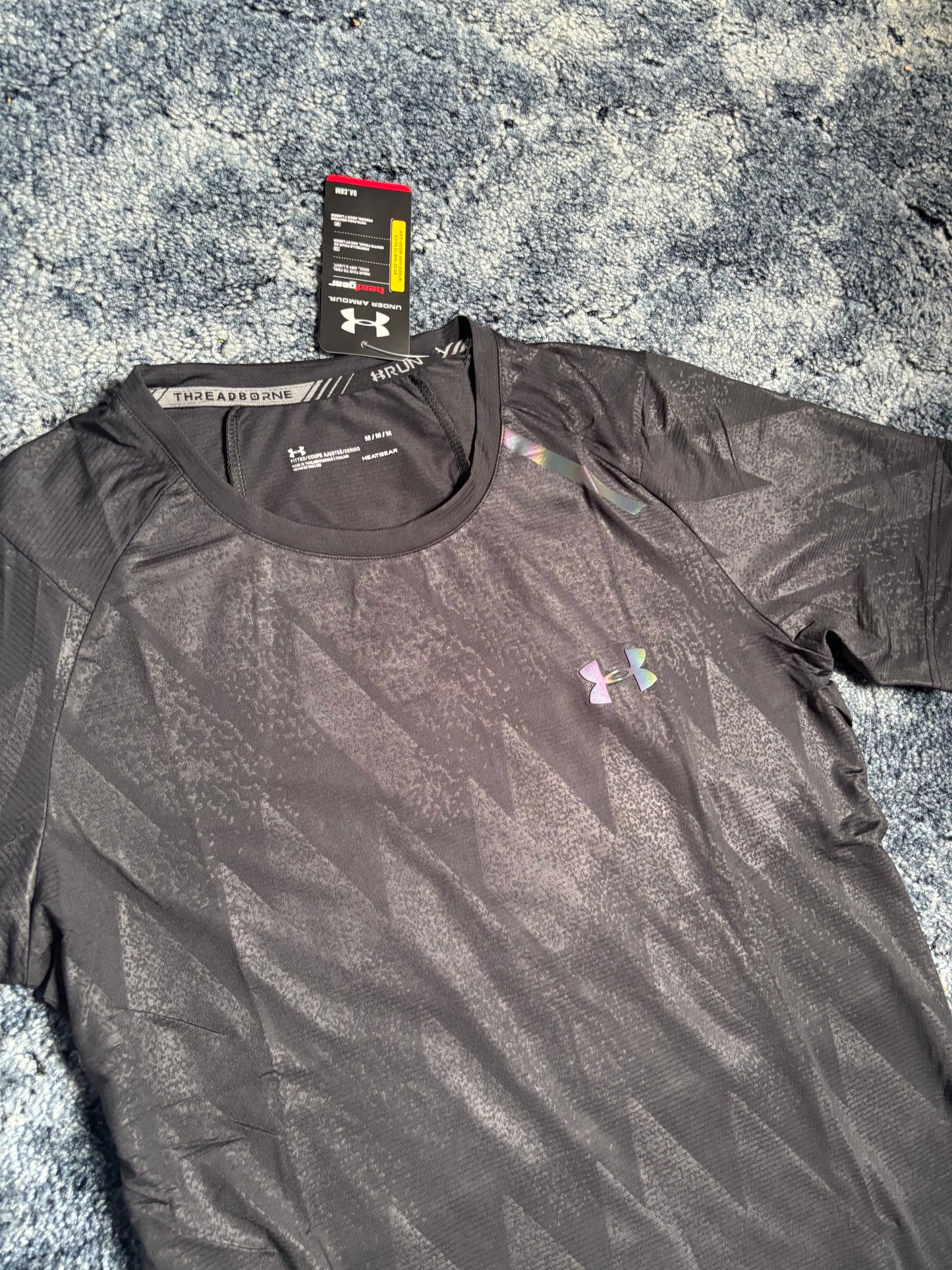 Under Armour One Stripe Black Sports T-Shirt